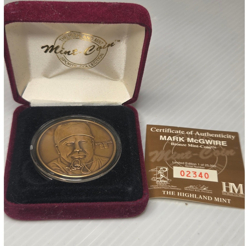 The Highland Mint Mark McGwire Bronze Mint-Coin OS Bronze Excellent‎ 02340